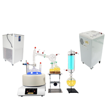 Conjunto de destilação de caminho curto a vácuo de química de laboratório